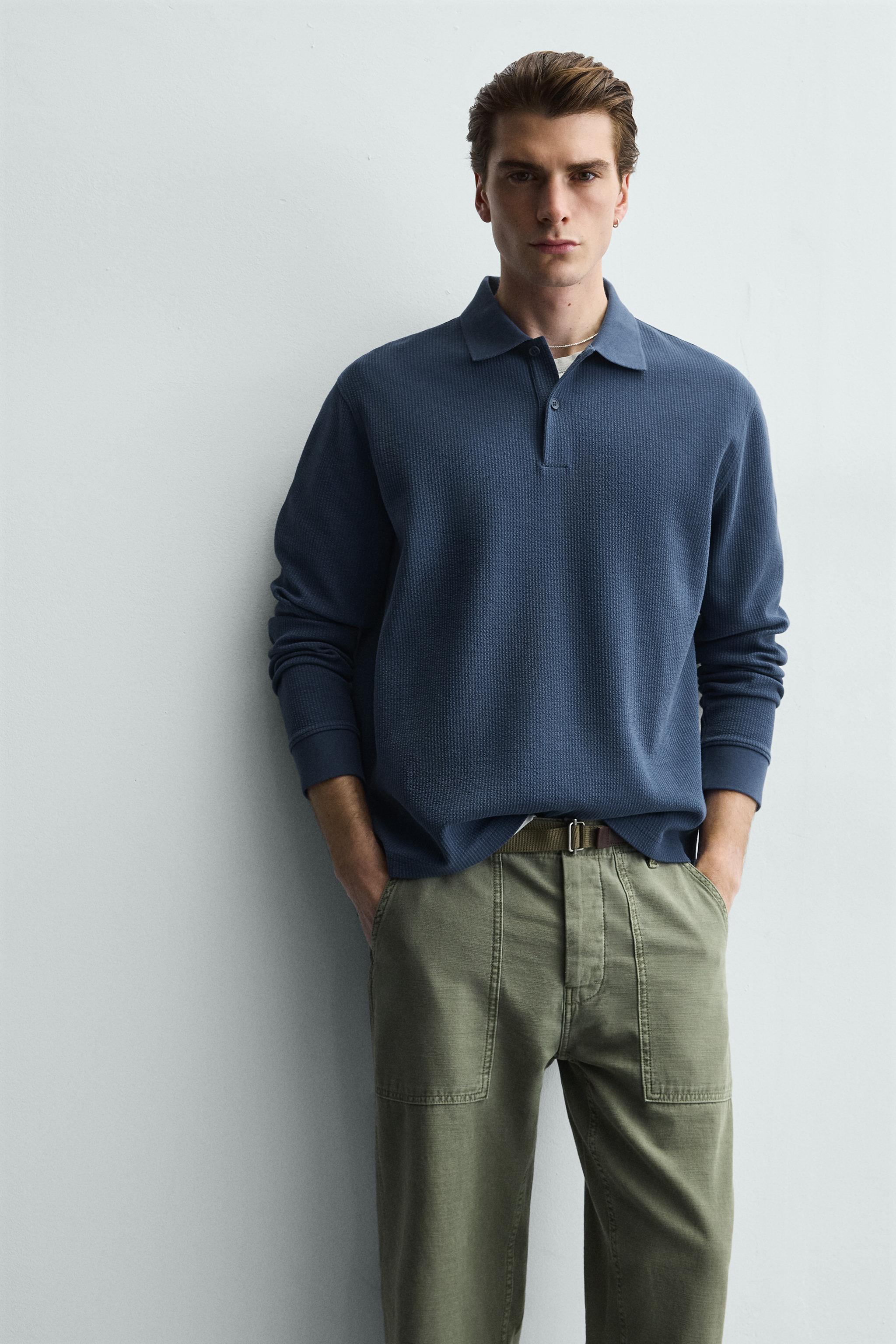 TEXTURED STRIPED POLO